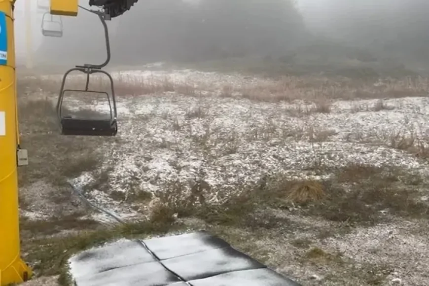 Uludağ'a yılın ilk karı yağdı